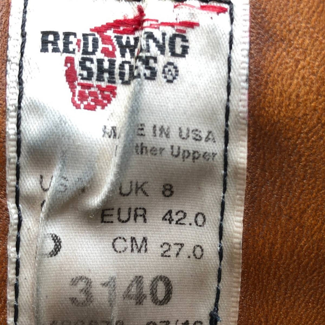 90s-00s Red Wing 3140 Chukka Boots, Made in USA, Size 9 D (Men's equivalent to 10.6"), Vintage /saa017132 Men's 27.0cm genuine leather brown type Vintage Second Hand