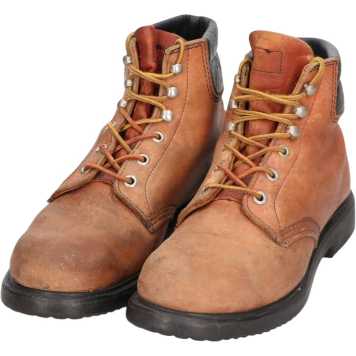 80s-90s Red Wing SuperSole Steel Toe Work Boots, Made in USA, Size 10B (Men's 10.4" equivalent), Vintage /saa017140 Men's 26.5cm unclear brown type Vintage Second Hand