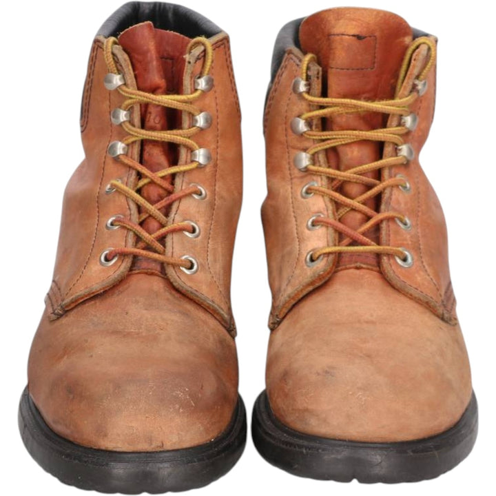 80s-90s Red Wing SuperSole Steel Toe Work Boots, Made in USA, Size 10B (Men's 10.4" equivalent), Vintage /saa017140 Men's 26.5cm unclear brown type Vintage Second Hand