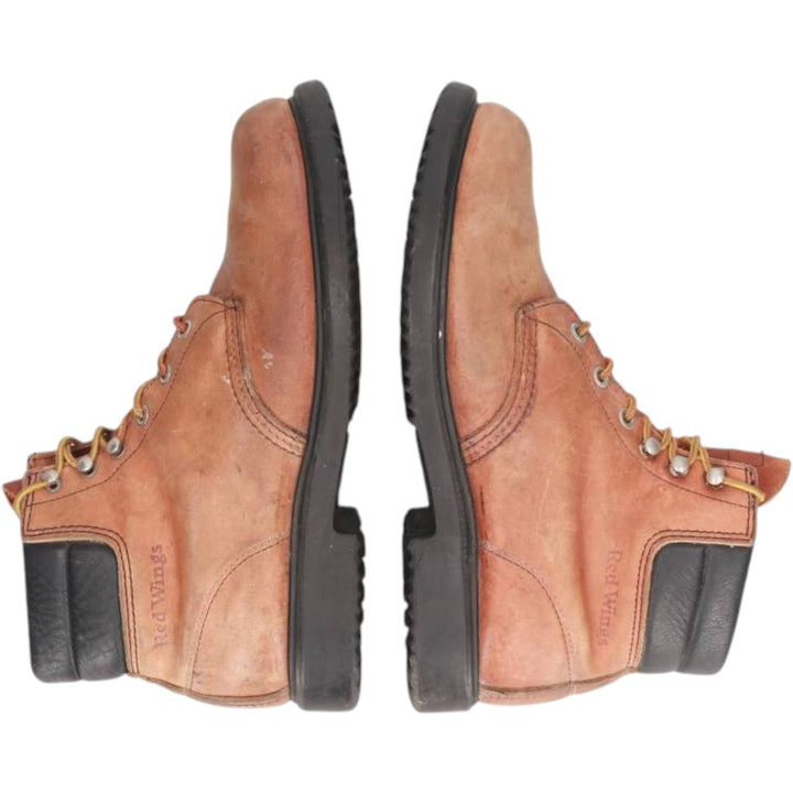 80s-90s Red Wing SuperSole Steel Toe Work Boots, Made in USA, Size 10B (Men's 10.4" equivalent), Vintage /saa017140 Men's 26.5cm unclear brown type Vintage Second Hand