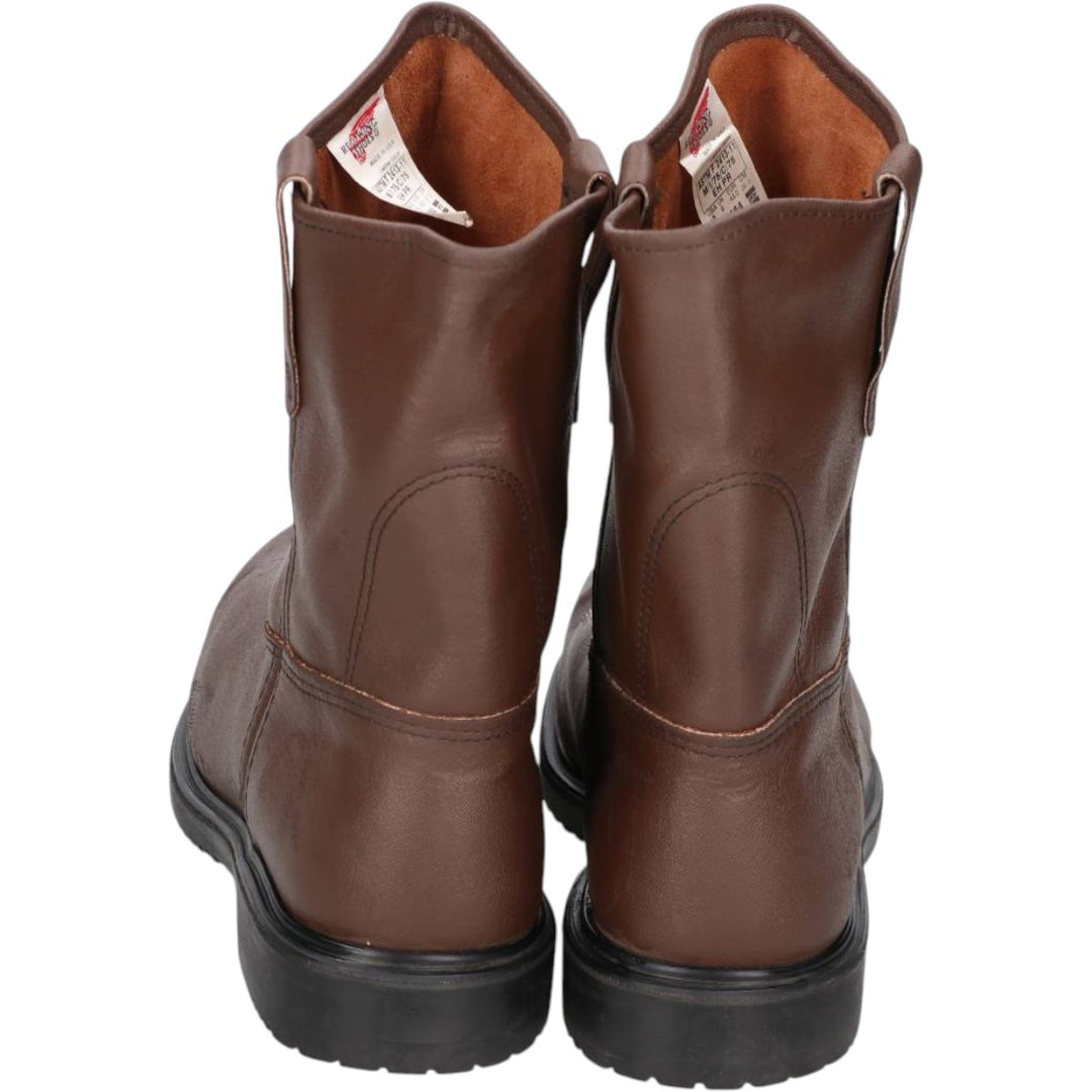 Red Wing 8264 Steel Toe Pecos Boots, Made in USA, Size 10 (3E), Men's 11" equivalent, Vintage /saa017144 Men's 28.0cm genuine leather brown type Vintage Second Hand