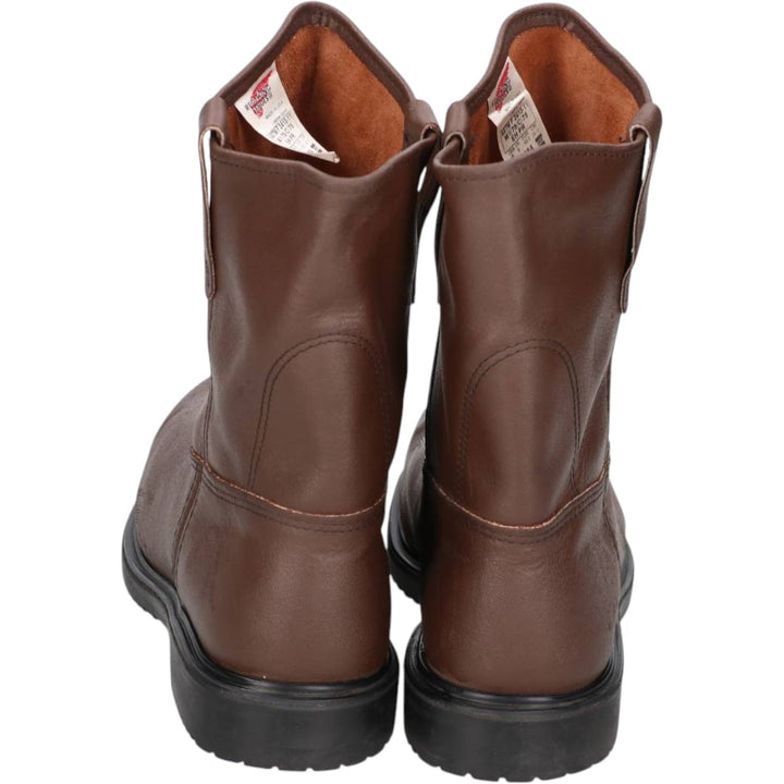 Red Wing 8264 Steel Toe Pecos Boots, Made in USA, Size 10 (3E), Men's 11" equivalent, Vintage /saa017144 Men's 28.0cm genuine leather brown type Vintage Second Hand