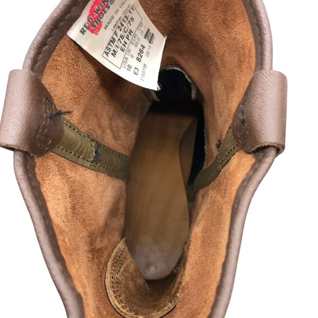 Red Wing 8264 Steel Toe Pecos Boots, Made in USA, Size 10 (3E), Men's 11" equivalent, Vintage /saa017144 Men's 28.0cm genuine leather brown type Vintage Second Hand