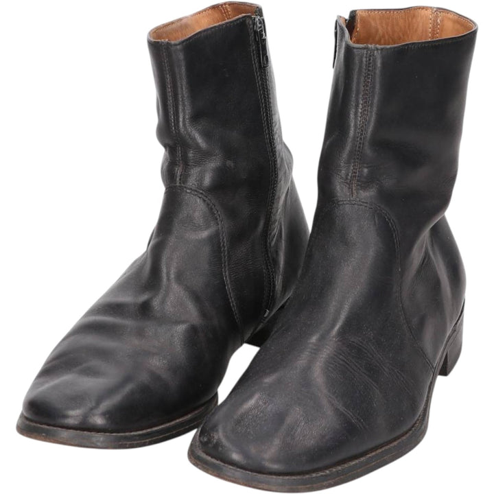 Sanders side-zip boots, made in England, size 8 Men's 26.5cm unclear black type Vintage Second Hand