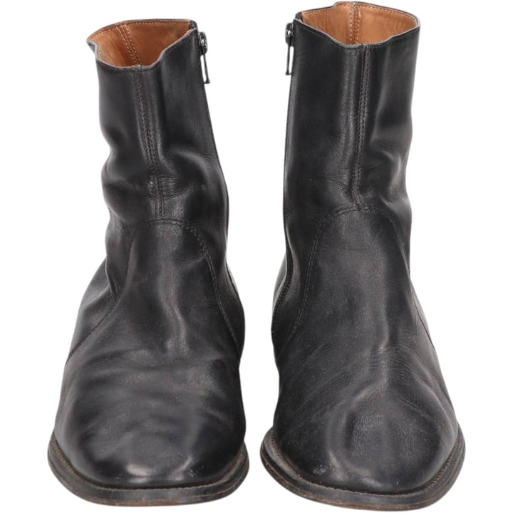 Sanders side-zip boots, made in England, size 8 Men's 26.5cm unclear black type Vintage Second Hand