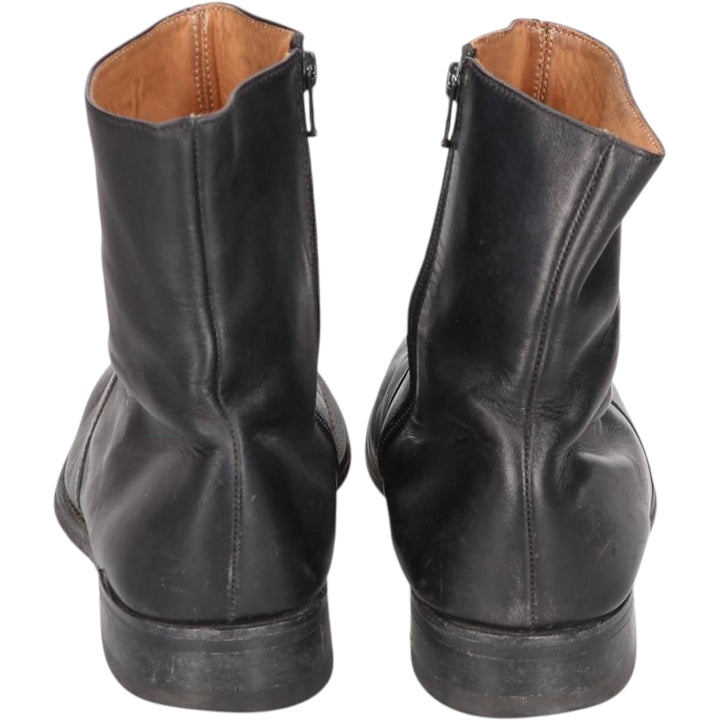 Sanders side-zip boots, made in England, size 8 Men's 26.5cm unclear black type Vintage Second Hand