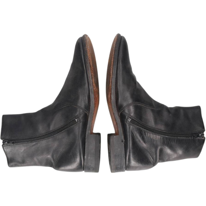 Sanders side-zip boots, made in England, size 8 Men's 26.5cm unclear black type Vintage Second Hand