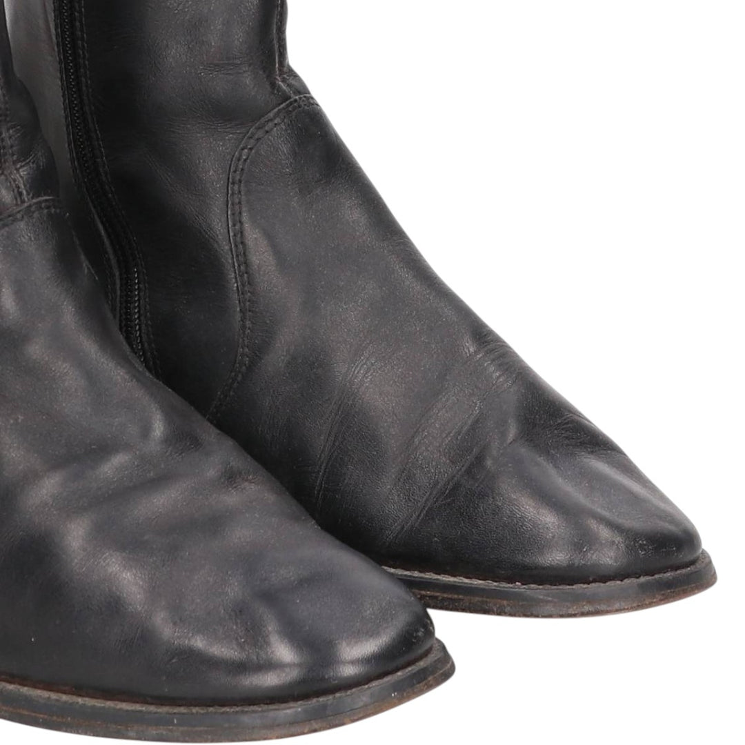 Sanders side-zip boots, made in England, size 8 Men's 26.5cm unclear black type Vintage Second Hand