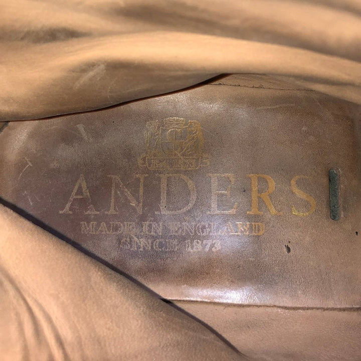 Sanders side-zip boots, made in England, size 8 Men's 26.5cm unclear black type Vintage Second Hand