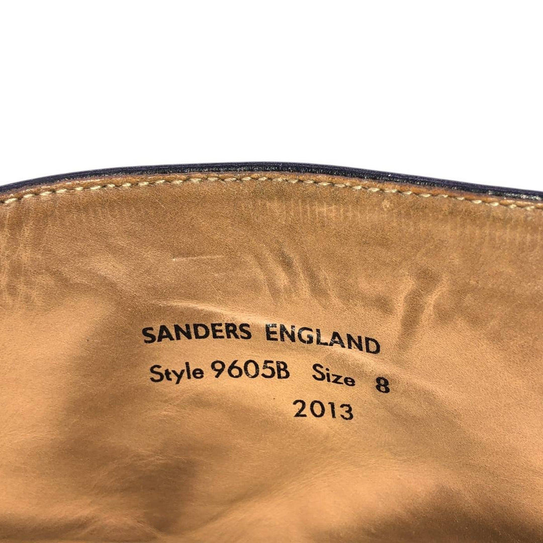 Sanders side-zip boots, made in England, size 8 Men's 26.5cm unclear black type Vintage Second Hand