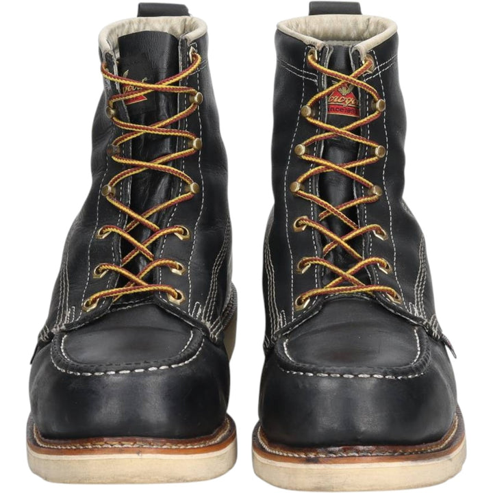 THOROGOOD Steel Toe Work Boots, Made in USA, Size 10 (2E) Men's 28.0cm unclear black type Vintage Second Hand