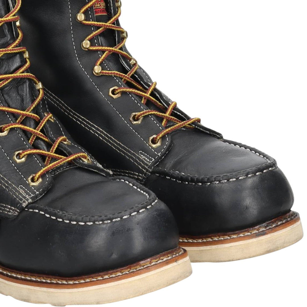 THOROGOOD Steel Toe Work Boots, Made in USA, Size 10 (2E) Men's 28.0cm unclear black type Vintage Second Hand