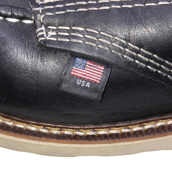 THOROGOOD Steel Toe Work Boots, Made in USA, Size 10 (2E) Men's 28.0cm unclear black type Vintage Second Hand