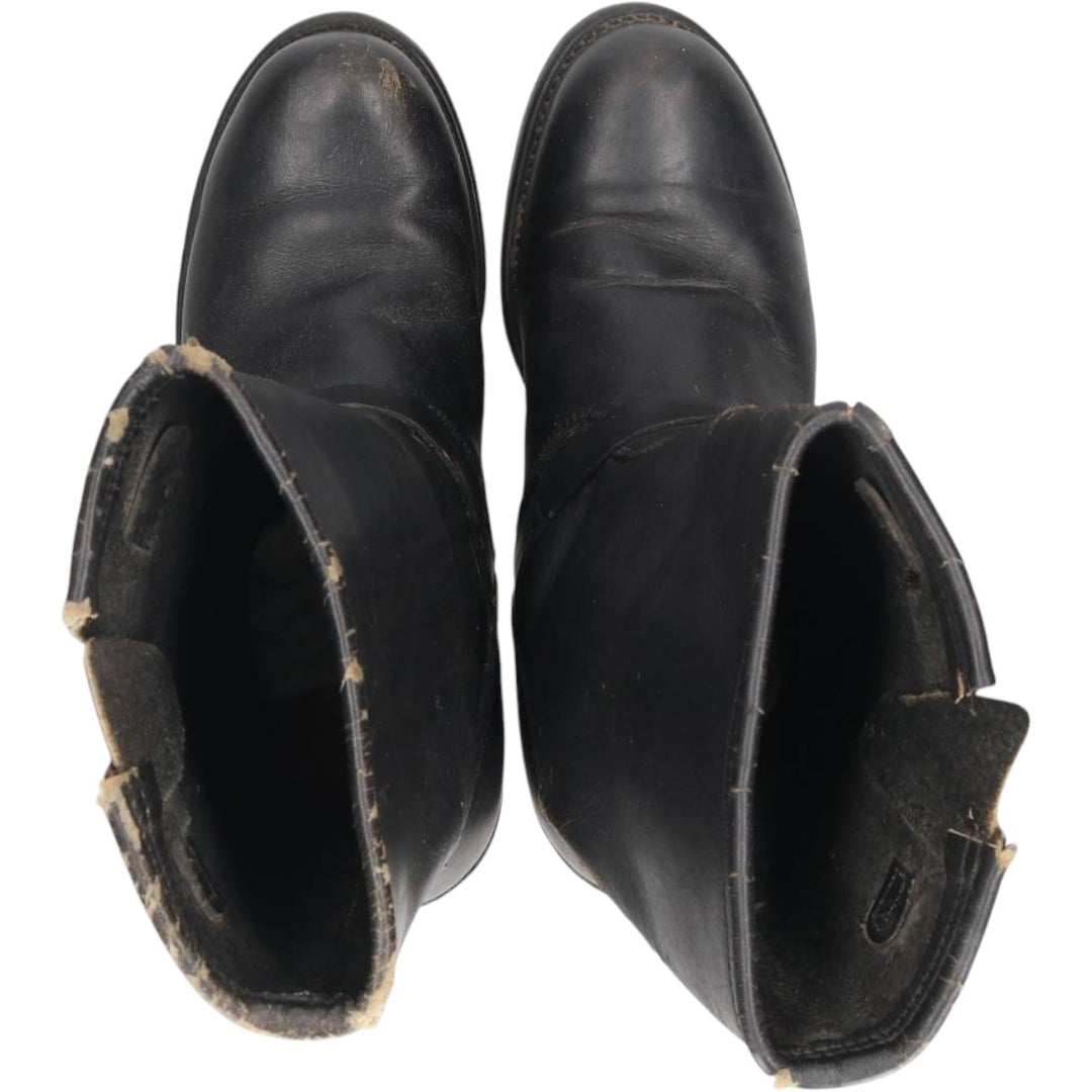 Engineer boots, size 9 D Men's 27.0cm genuine leather black type Vintage Second Hand