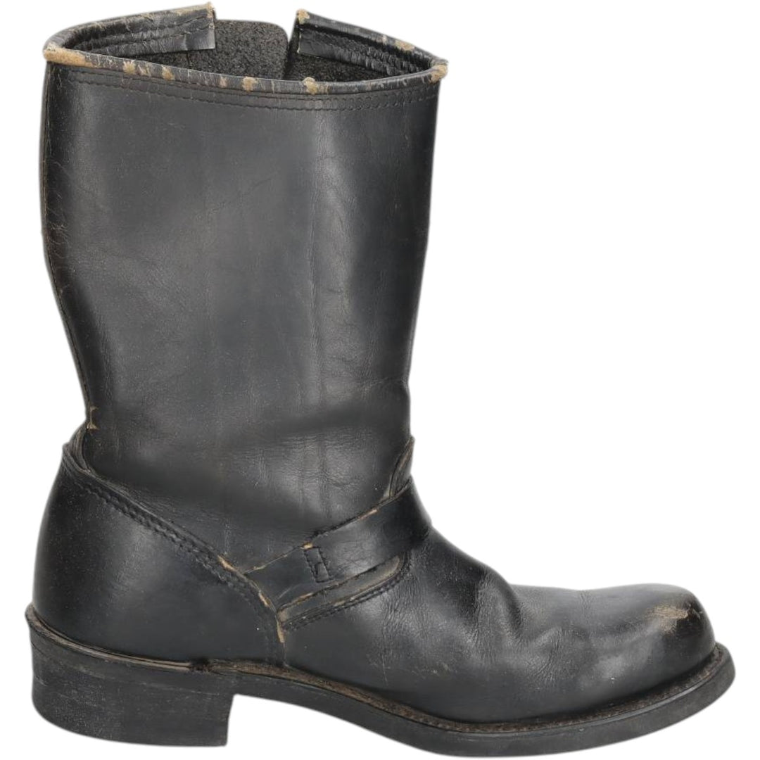 Engineer boots, size 9 D Men's 27.0cm genuine leather black type Vintage Second Hand