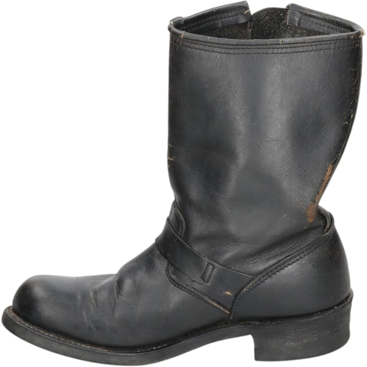 Engineer boots, size 9 D Men's 27.0cm genuine leather black type Vintage Second Hand