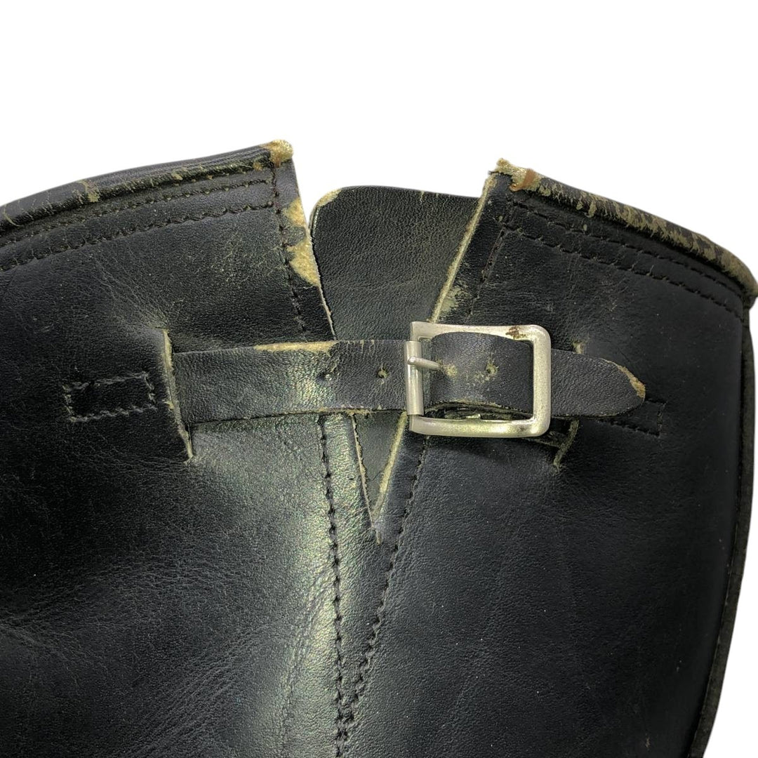 Engineer boots, size 9 D Men's 27.0cm genuine leather black type Vintage Second Hand