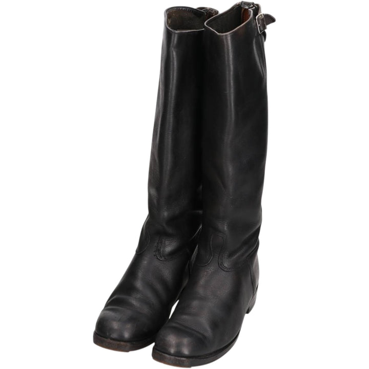 Jockey riding boots, long boots Men's 25.0cm unclear black type Vintage Second Hand