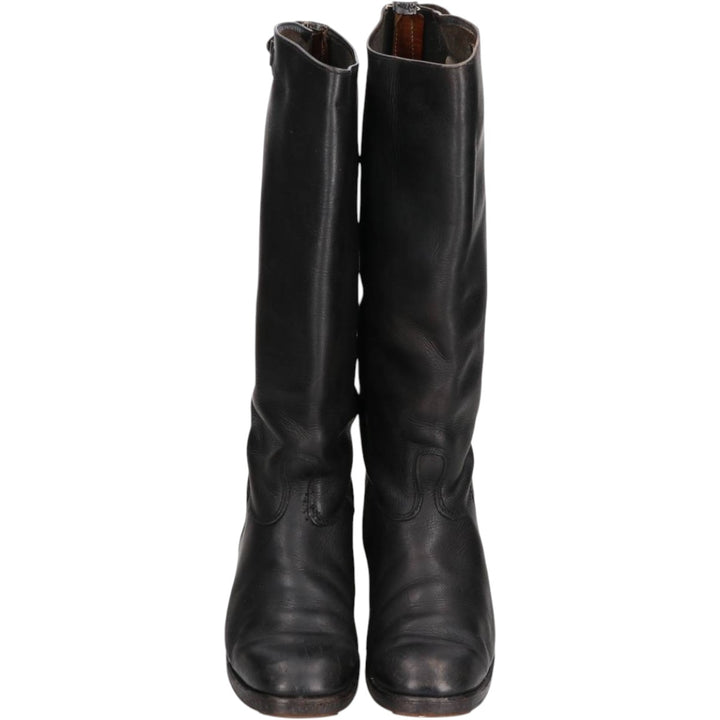 Jockey riding boots, long boots Men's 25.0cm unclear black type Vintage Second Hand