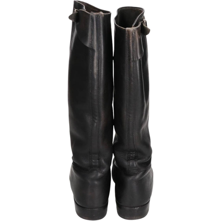 Jockey riding boots, long boots Men's 25.0cm unclear black type Vintage Second Hand