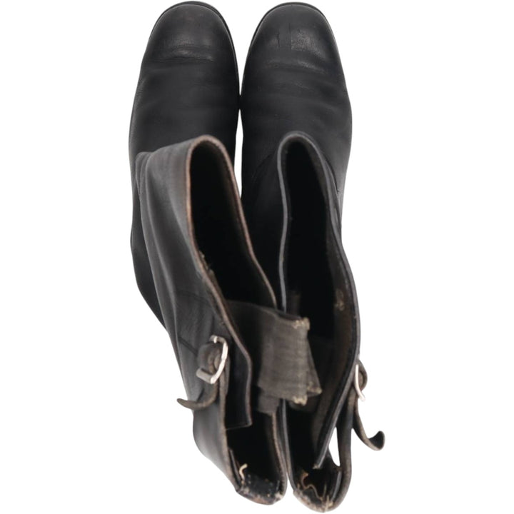 Jockey riding boots, long boots Men's 25.0cm unclear black type Vintage Second Hand