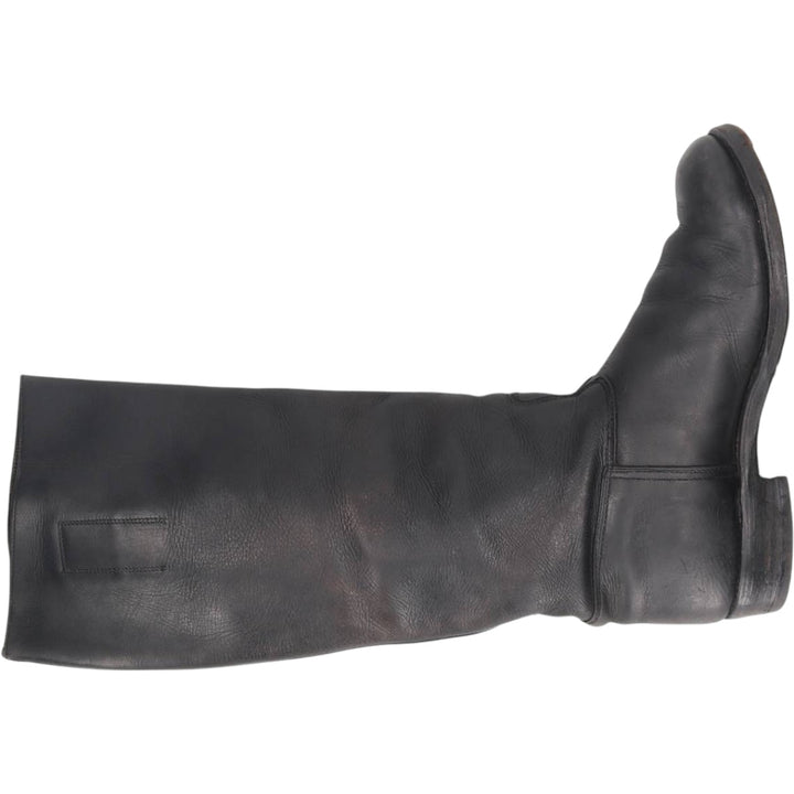 Jockey riding boots, long boots Men's 25.0cm unclear black type Vintage Second Hand