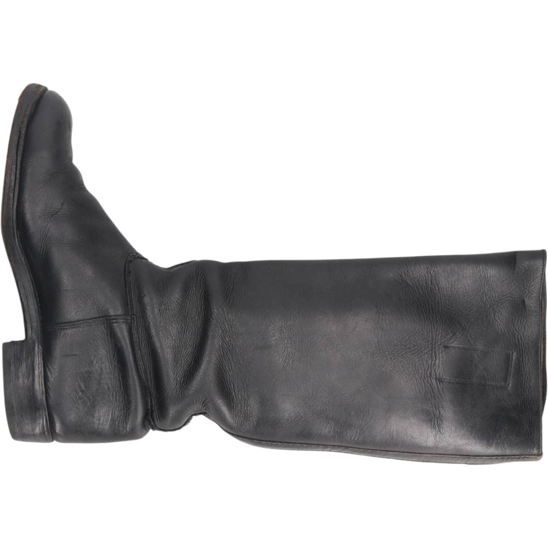 Jockey riding boots, long boots Men's 25.0cm unclear black type Vintage Second Hand