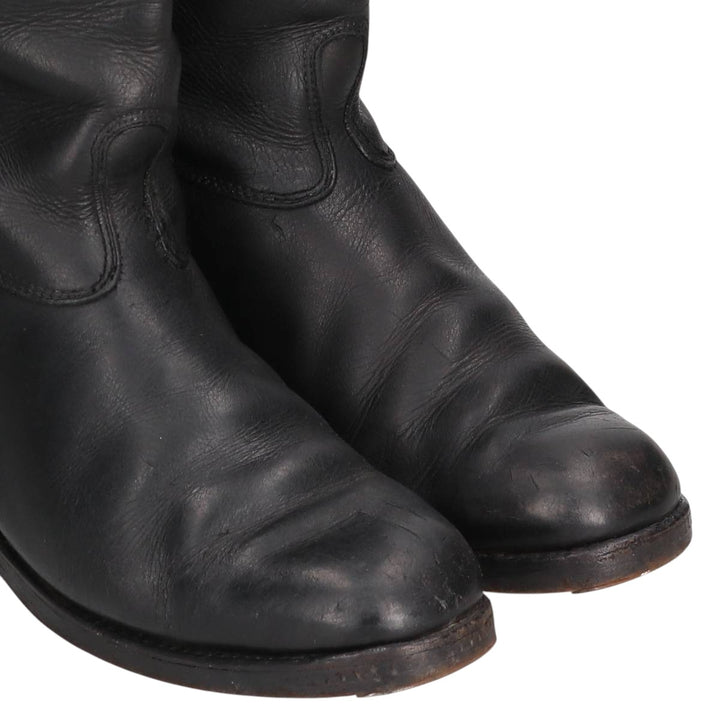 Jockey riding boots, long boots Men's 25.0cm unclear black type Vintage Second Hand