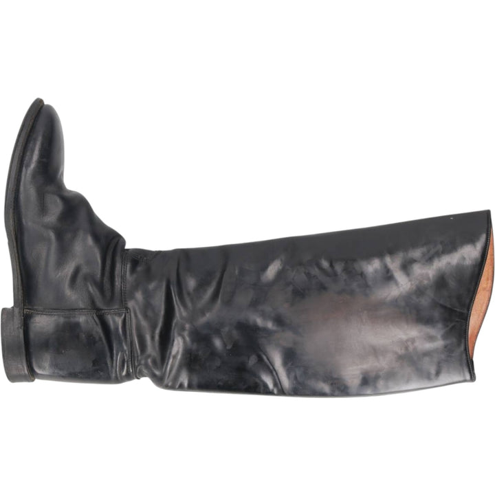 REGENT Jockey Riding Boots, Long Boots, Made in England, Size 7 Men's 25.0cm genuine leather black type Vintage Second Hand