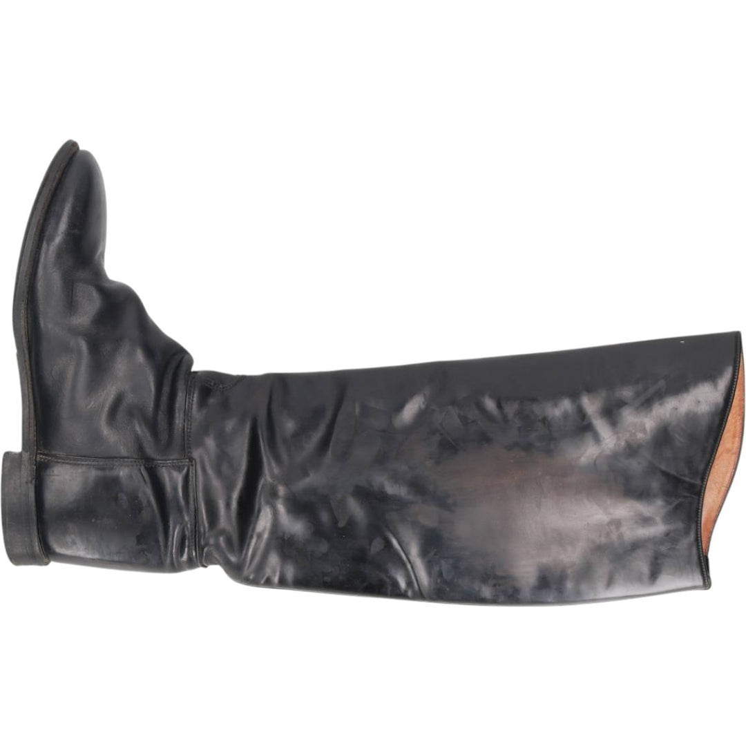 REGENT Jockey Riding Boots, Long Boots, Made in England, Size 7 Men's 25.0cm genuine leather black type Vintage Second Hand