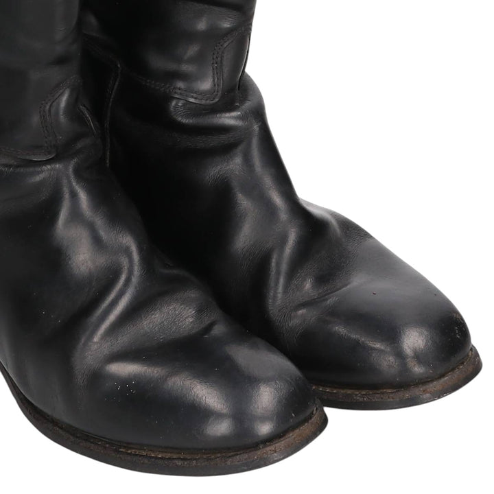 REGENT Jockey Riding Boots, Long Boots, Made in England, Size 7 Men's 25.0cm genuine leather black type Vintage Second Hand