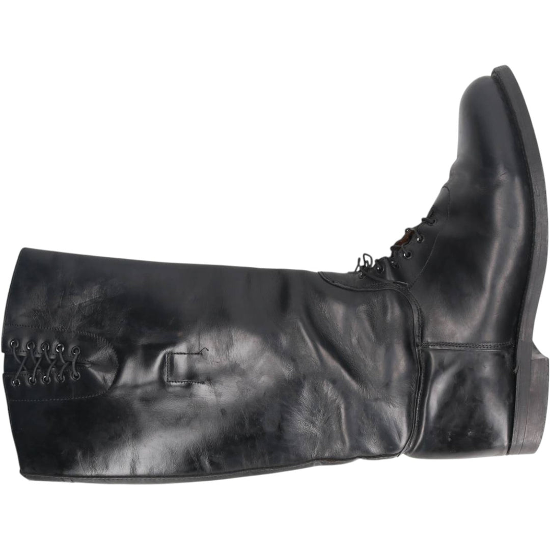 ~90s Service Riding Apparel Jockey Riding Boots, Long Boots, Made in USA, Size 10 1/2 E (Men's equivalent to 11.2"), Vintage /saa017157 Men's 28.5cm genuine leather black type Vintage Second Hand