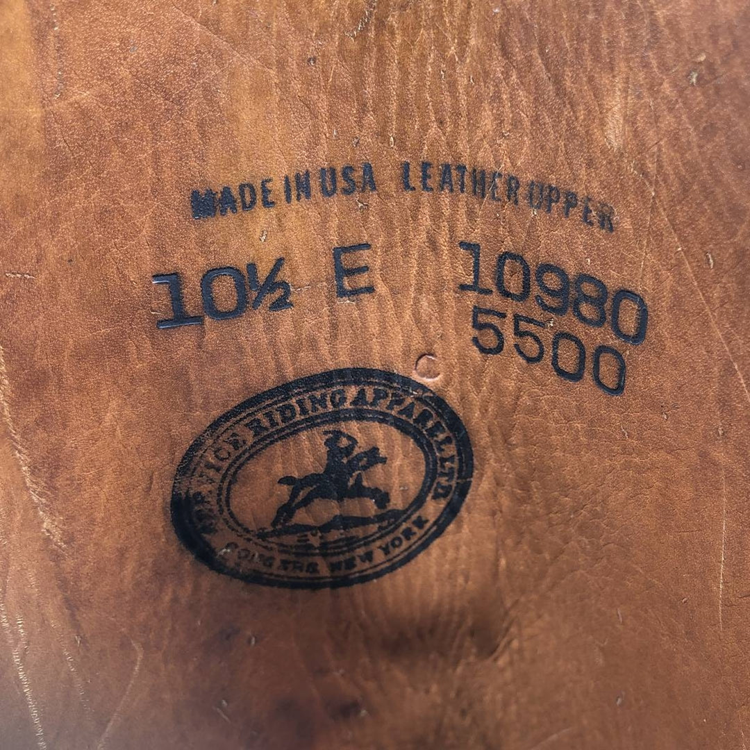 ~90s Service Riding Apparel Jockey Riding Boots, Long Boots, Made in USA, Size 10 1/2 E (Men's equivalent to 11.2"), Vintage /saa017157 Men's 28.5cm genuine leather black type Vintage Second Hand