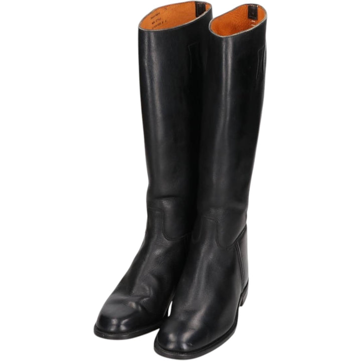 Hawkins The House of Hawkins Jockey Riding Boots, Long Boots, Made in England, Size 8E Men's 26.0cm unclear black type Vintage Second Hand