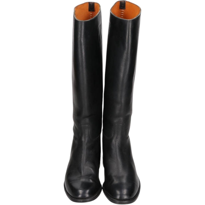 Hawkins The House of Hawkins Jockey Riding Boots, Long Boots, Made in England, Size 8E Men's 26.0cm unclear black type Vintage Second Hand