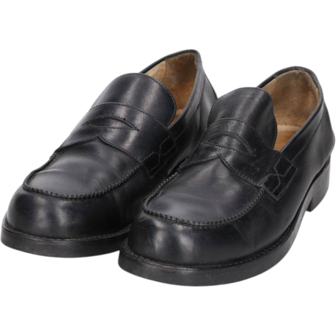 Yanko coin loafers, size 9 1/2 Men's 27.5cm genuine leather black type Vintage Second Hand