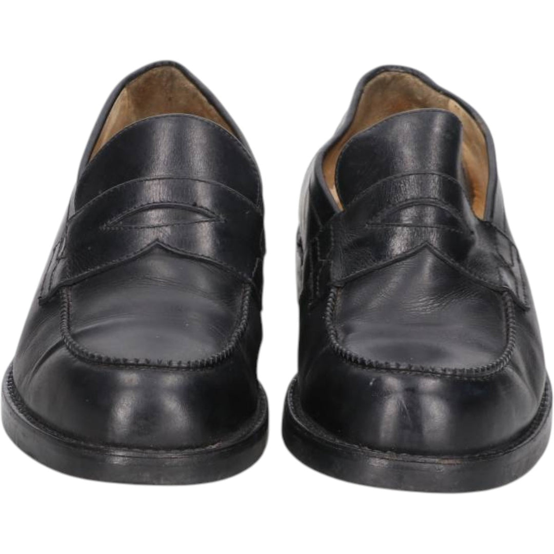 Yanko coin loafers, size 9 1/2 Men's 27.5cm genuine leather black type Vintage Second Hand