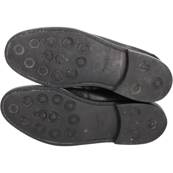 Yanko coin loafers, size 9 1/2 Men's 27.5cm genuine leather black type Vintage Second Hand