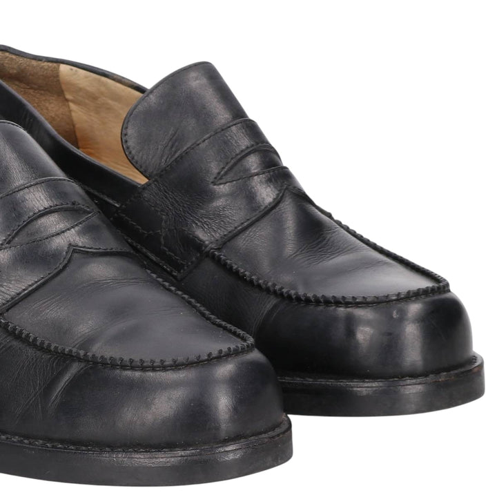 Yanko coin loafers, size 9 1/2 Men's 27.5cm genuine leather black type Vintage Second Hand