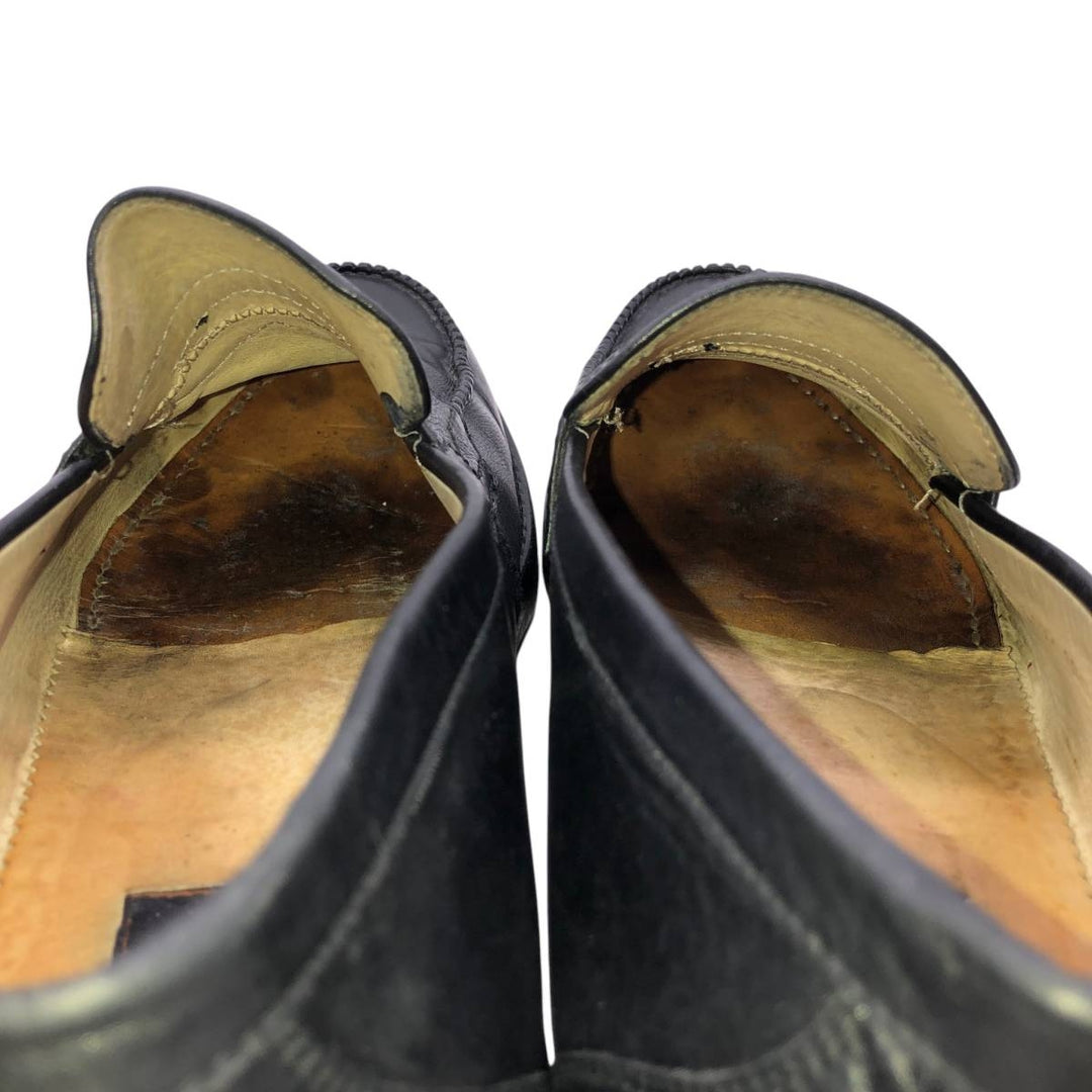 Yanko coin loafers, size 9 1/2 Men's 27.5cm genuine leather black type Vintage Second Hand