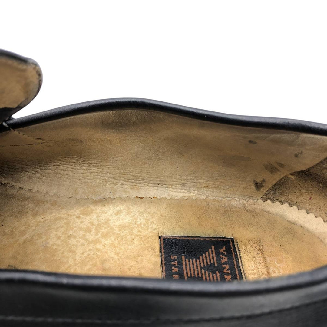 Yanko coin loafers, size 9 1/2 Men's 27.5cm genuine leather black type Vintage Second Hand