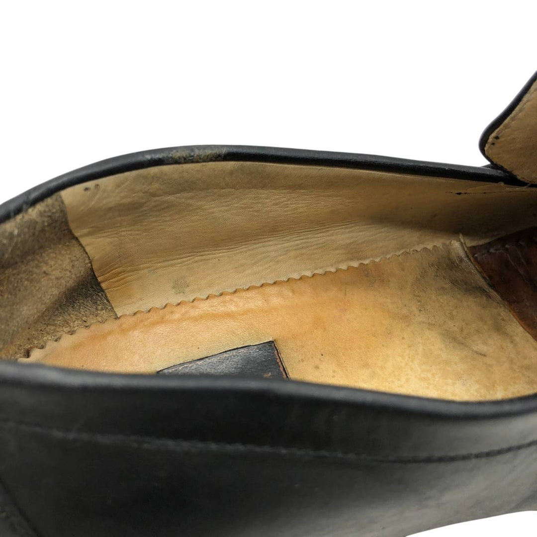 Yanko coin loafers, size 9 1/2 Men's 27.5cm genuine leather black type Vintage Second Hand