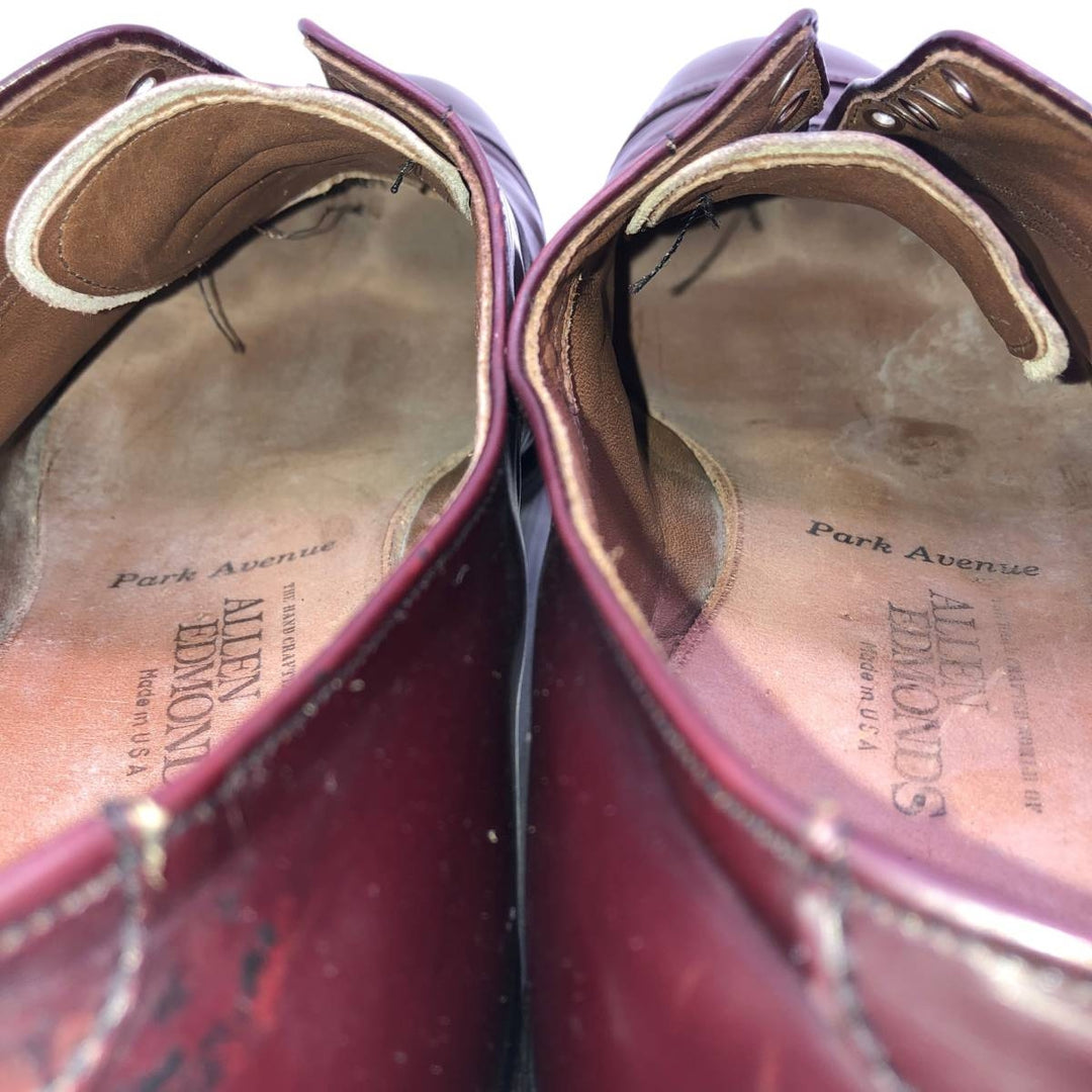 Allen Edmonds Park Avenue Straight Tip Shoes, Made in USA, Size 10 1/2 EEE Men's 28.5cm unclear burgundy type Vintage Second Hand