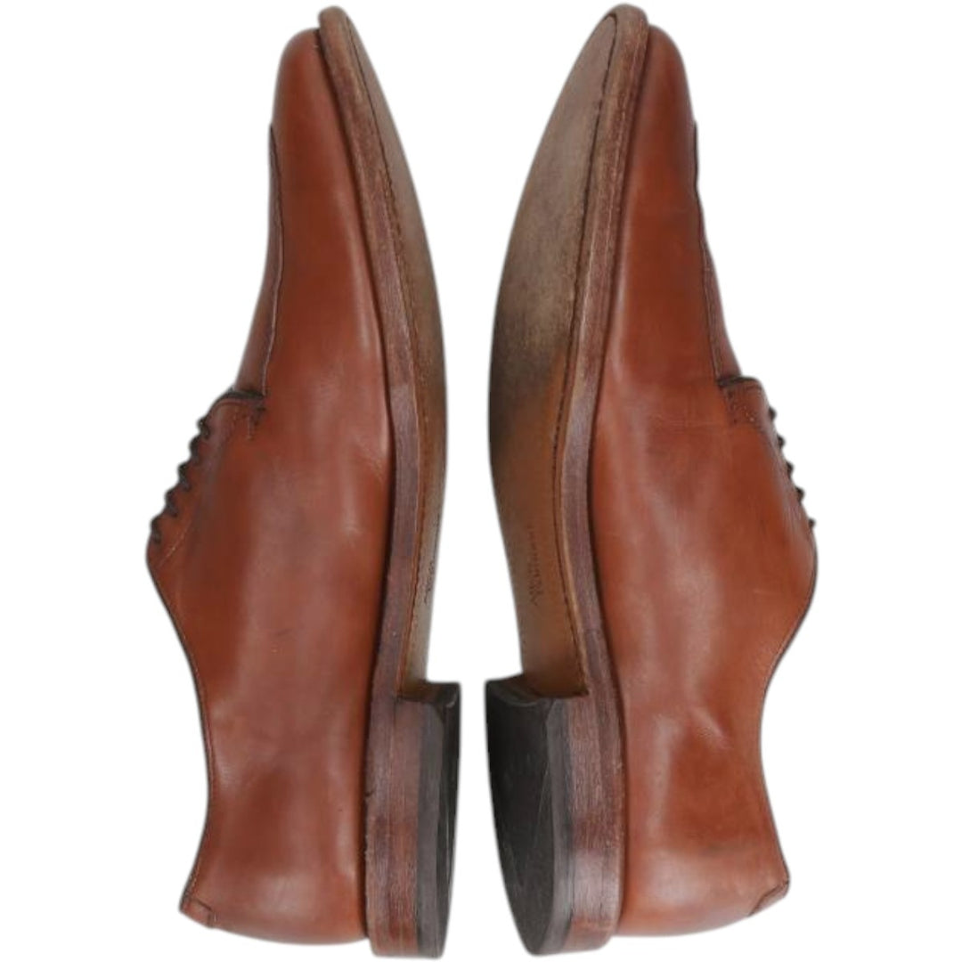 Allen Edmonds Delray U-tip shoes, made in the USA, size 9 1/2 D Men's 27.5cm genuine leather red type reddish brown Vintage Second Hand