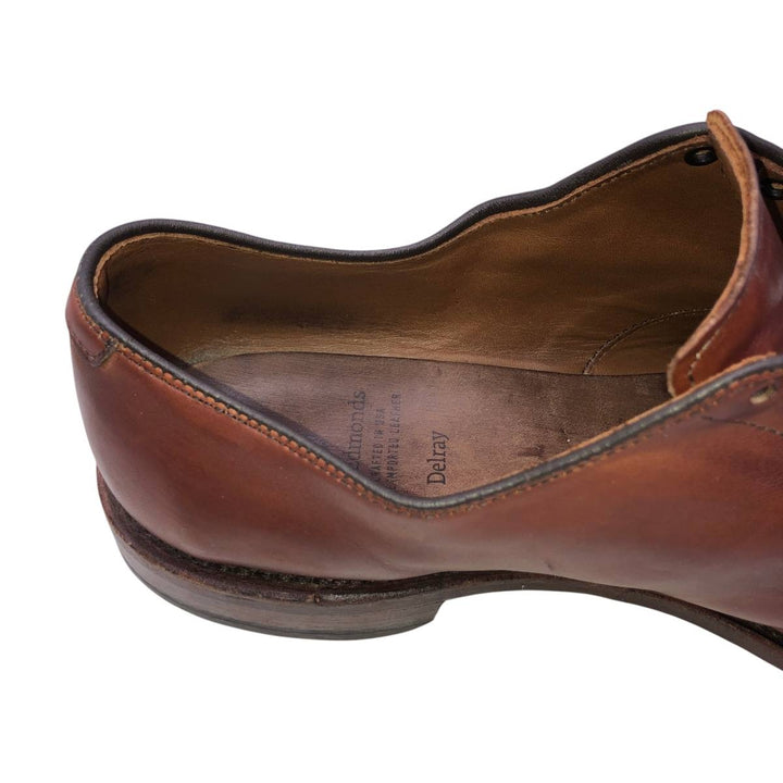 Allen Edmonds Delray U-tip shoes, made in the USA, size 9 1/2 D Men's 27.5cm genuine leather red type reddish brown Vintage Second Hand