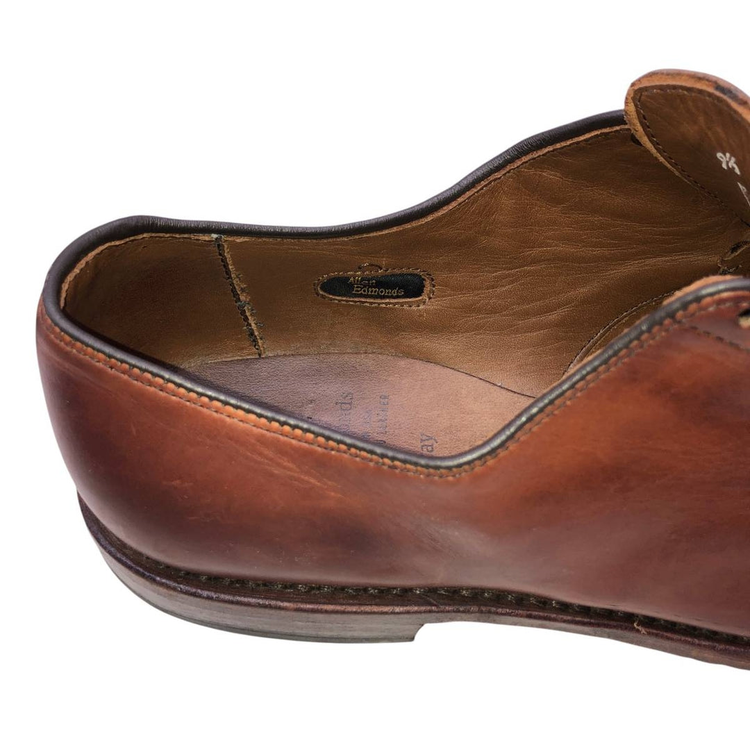 Allen Edmonds Delray U-tip shoes, made in the USA, size 9 1/2 D Men's 27.5cm genuine leather red type reddish brown Vintage Second Hand