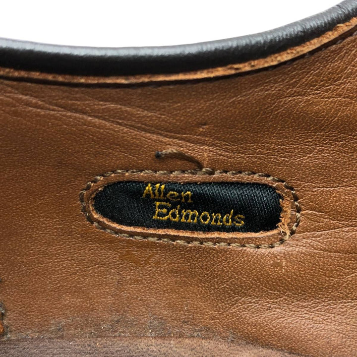 Allen Edmonds Delray U-tip shoes, made in the USA, size 9 1/2 D Men's 27.5cm genuine leather red type reddish brown Vintage Second Hand