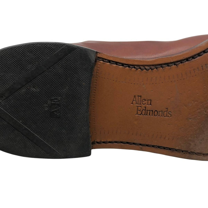Allen Edmonds Delray U-tip shoes, made in the USA, size 9 1/2 D Men's 27.5cm genuine leather red type reddish brown Vintage Second Hand