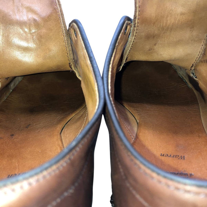 Allen Edmonds Warren Swirl Tip Leather Shoes, Made in USA, Size 8 1/2 D Men's 26.5cm unclear brown type Vintage Second Hand