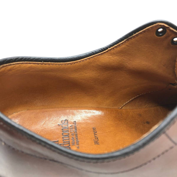 Allen Edmonds Warren Swirl Tip Leather Shoes, Made in USA, Size 8 1/2 D Men's 26.5cm unclear brown type Vintage Second Hand